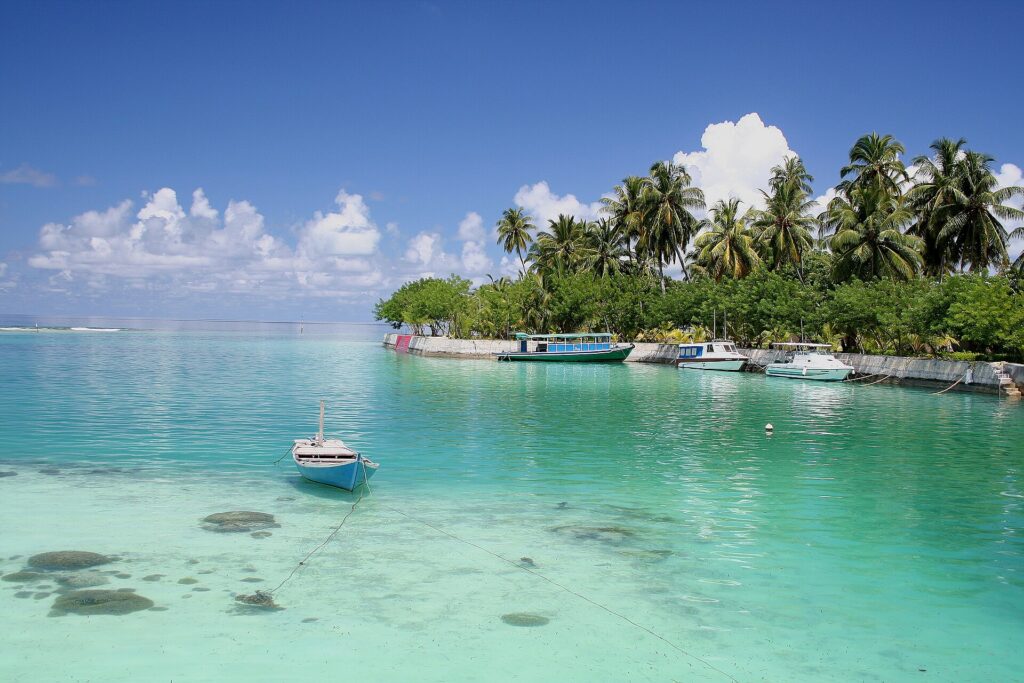 Une scène de l’atoll d’Addu, dans l’extrême sud des Maldives