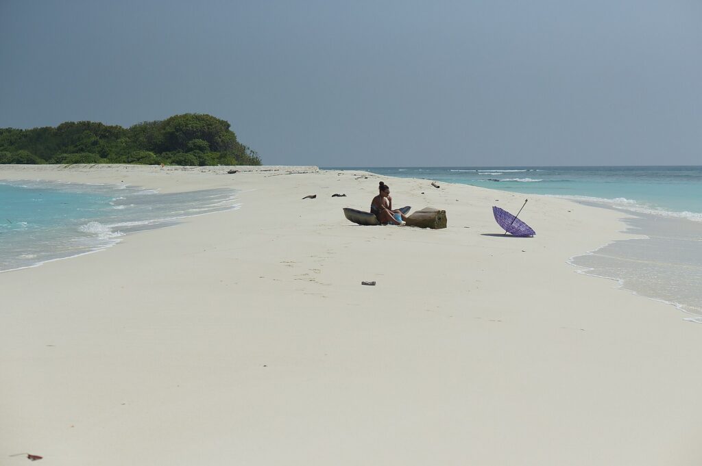 A quiet beach in Haa Alifu Atoll in the far north of the Maldives