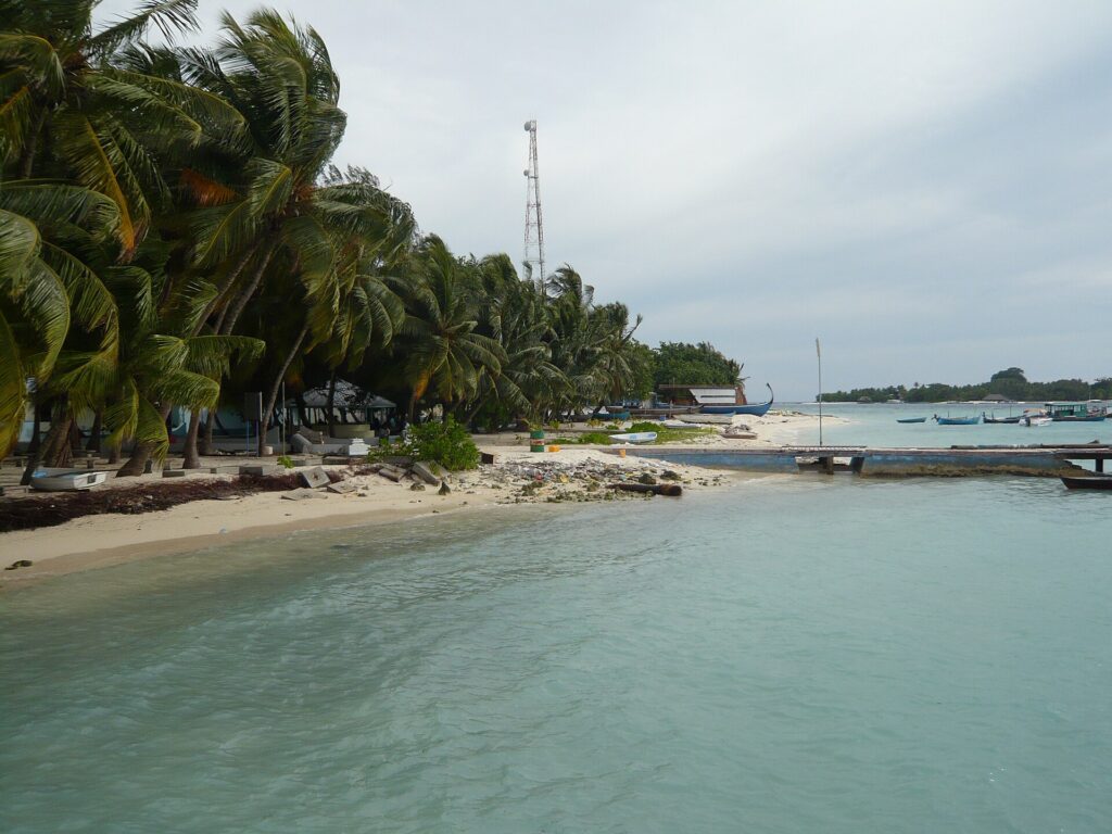 The pier on Rasdhoo, Ari Atoll